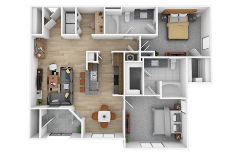 the 1190 sq ft floor plan  studio
